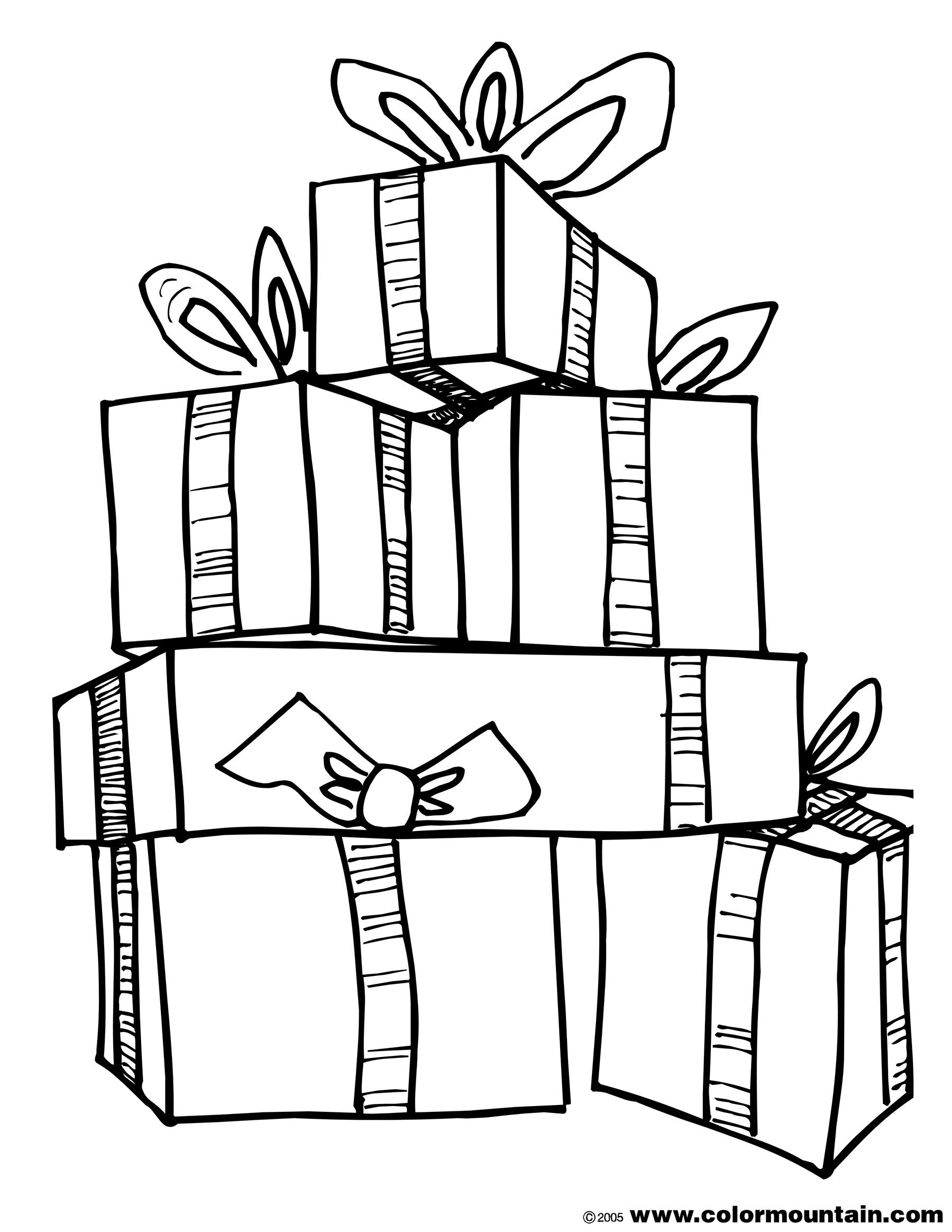 1800x2329 Coloring Pages Christmas Presents