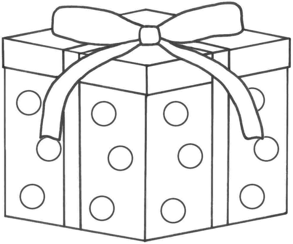 988x824 Present Coloring Page Christmas Presents Pages Adult And Best Gift