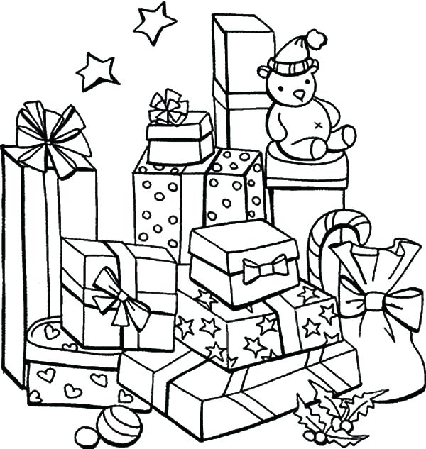 600x633 Christmas Present Coloring Pages Different Coloring Pages Animal