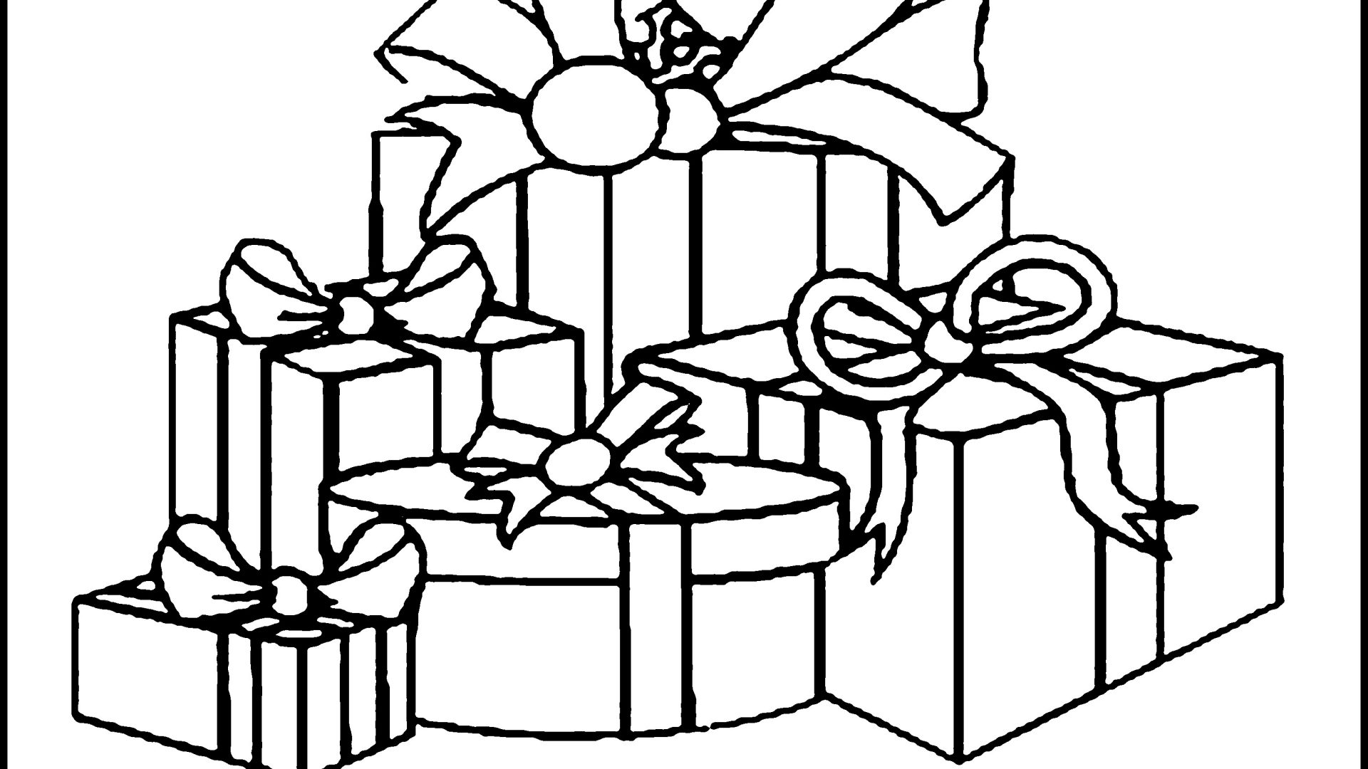 1920x1080 Birthday Presents Coloring Page Present Colouring Pages Sheets
