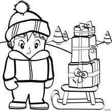 220x220 Christmas Gift Coloring Pages