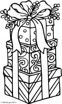 Christmas Present Printable Coloring Pages