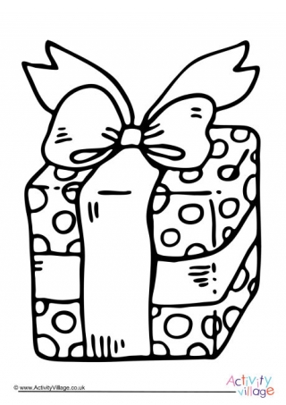 320x453 Christmas Present Colouring Pages