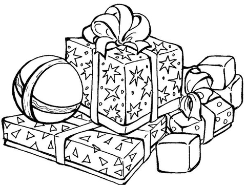480x361 Christmas Present Coloring Pages Christmas Gift Box Coloring Page