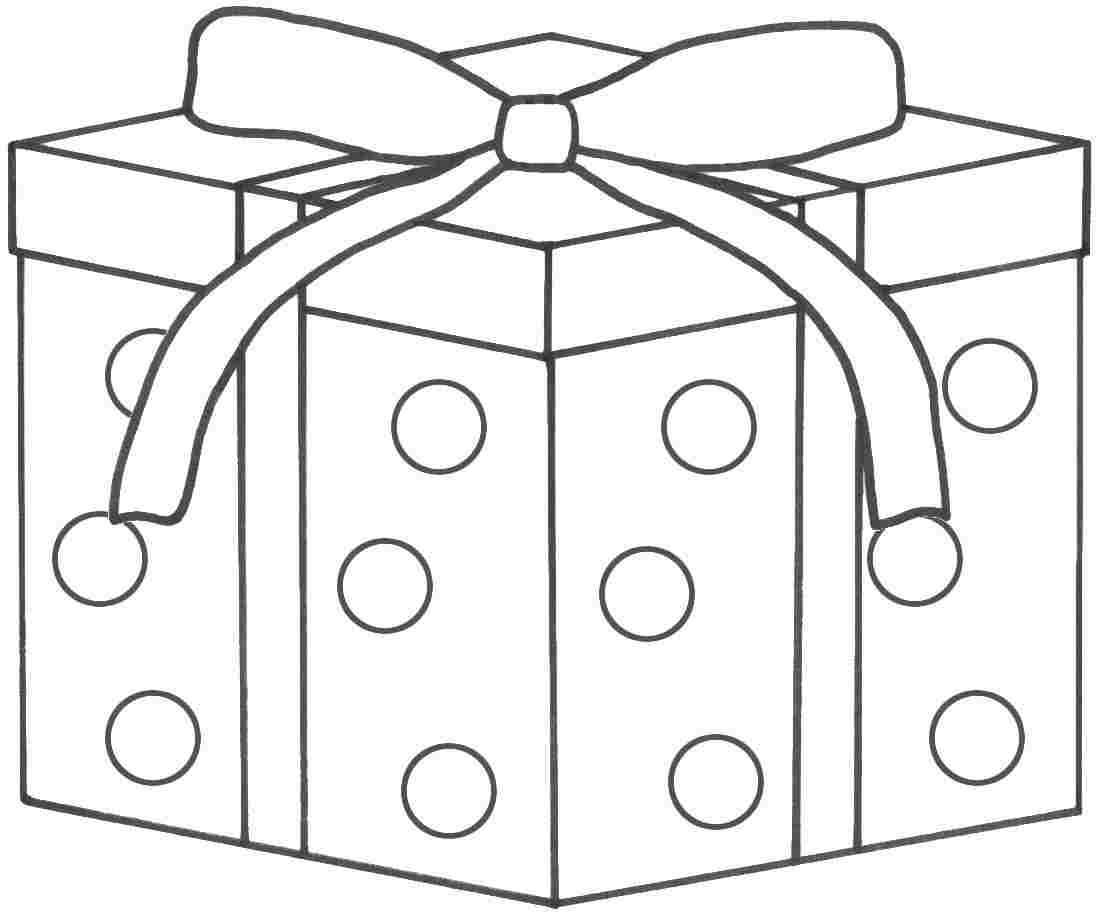 1098x916 Christmas Present Coloring Page
