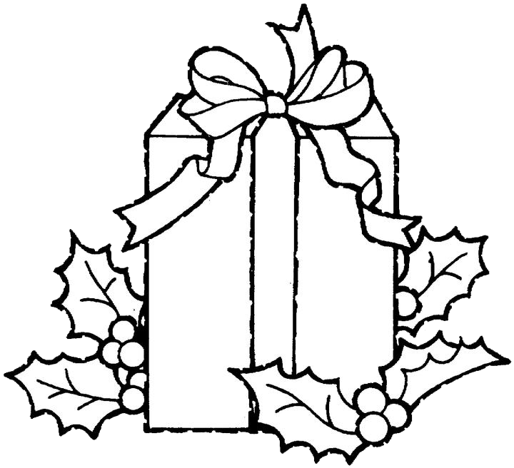 720x656 Christmas Present Coloring Pages