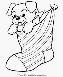 Christmas Puppy Coloring Pages