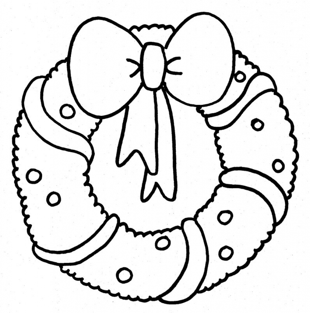 1017x1024 Christmas Wreath Coloring Pages Printable Image For 2