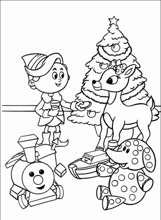 Christmas Reindeer Coloring Pages