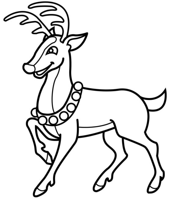 624x650 Christmas Reindeer Coloring Pages 3 Nice Coloring Pages For Kids