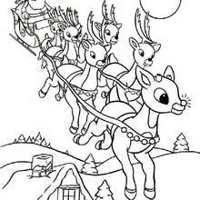 220x220 Rudolph The Red Nosed Reindeer Coloring Pages