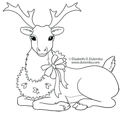 400x370 Christmas Reindeer Coloring Pages