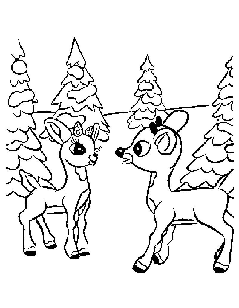 800x1034 Rudolph And His Dad Donner Coloring Pages