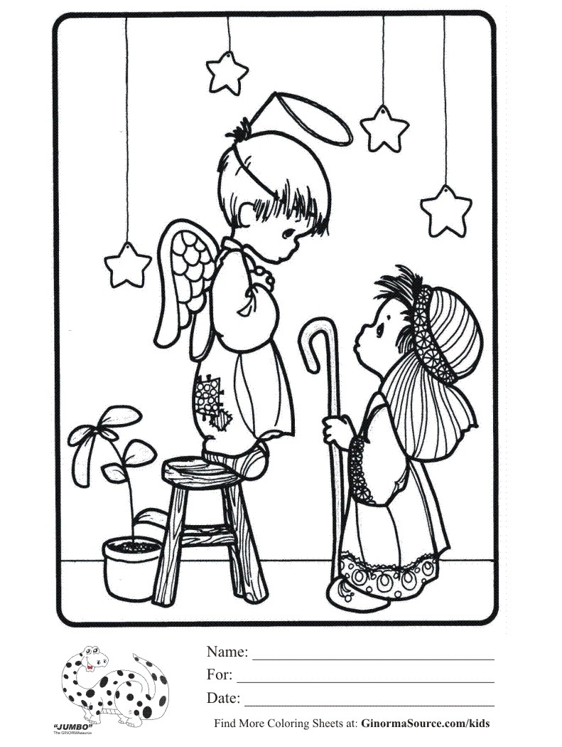 791x1050 Printable Precious Moments Ginormasource Kids Free Coloring
