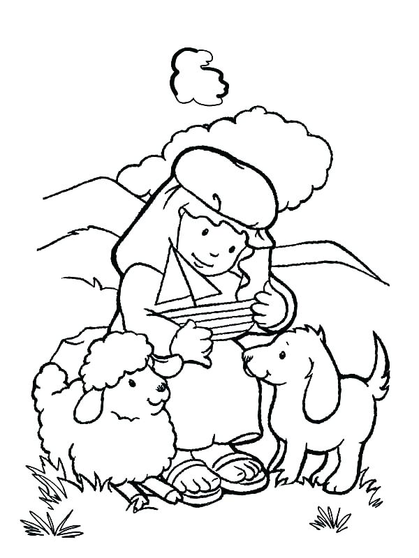 600x800 Shepherd Coloring Pages John The Good Shepherd School Coloring