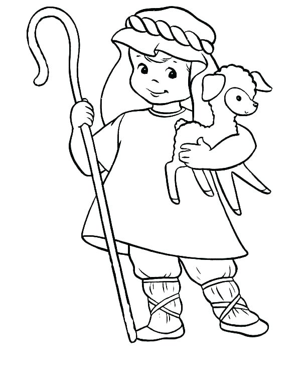 600x734 Shepherd Coloring Pages Good Shepherd Coloring Pages And