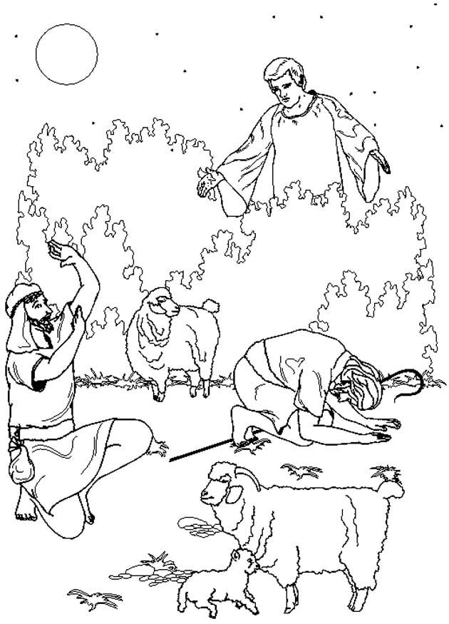 630x875 Shepherds Christmas Coloring Page Nativity