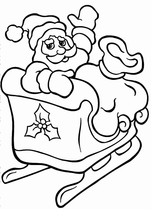 Christmas Sleigh Coloring Pages
