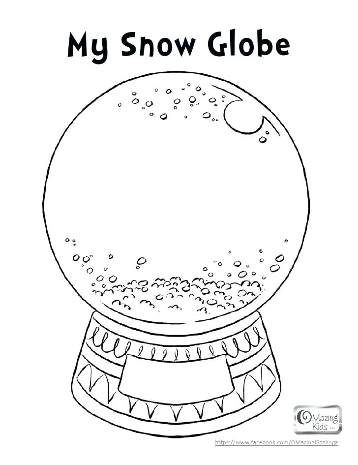 728x945 Globe Coloring Pages Snow Page Christmas Colouring