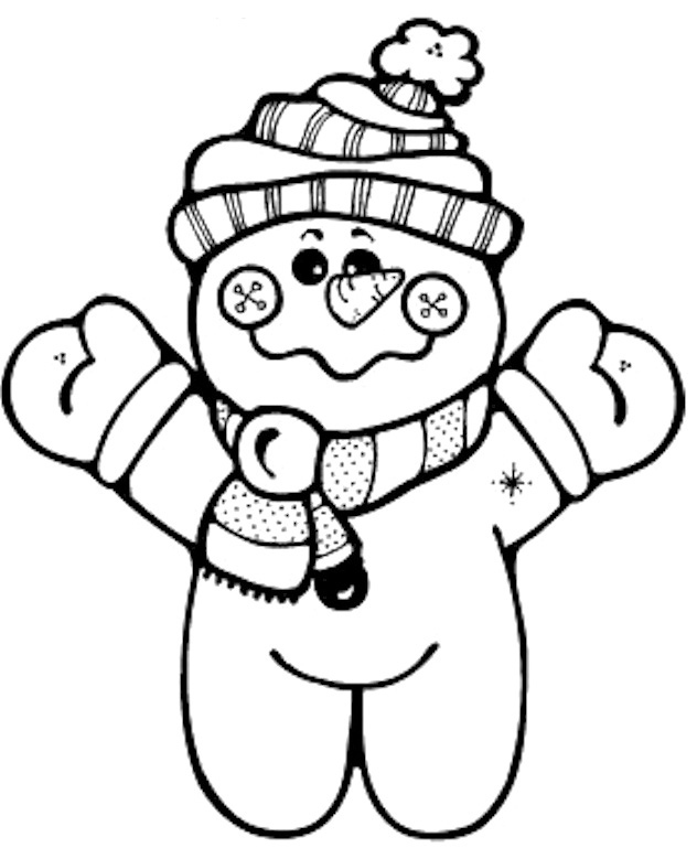 632x779 Cute Snowman Coloring Pages