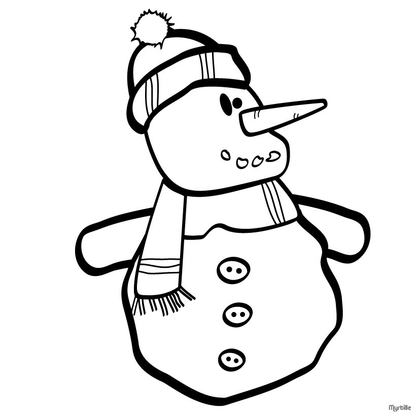 820x820 Christmas Snowman Coloring Pages