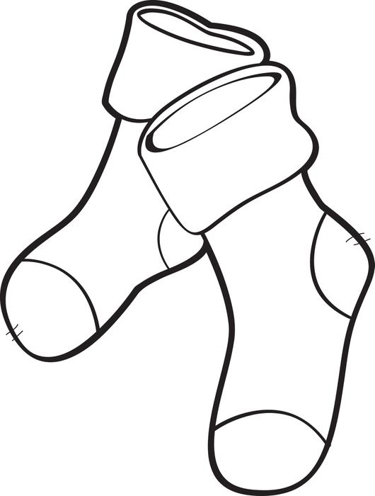 Christmas Socks Coloring Pages