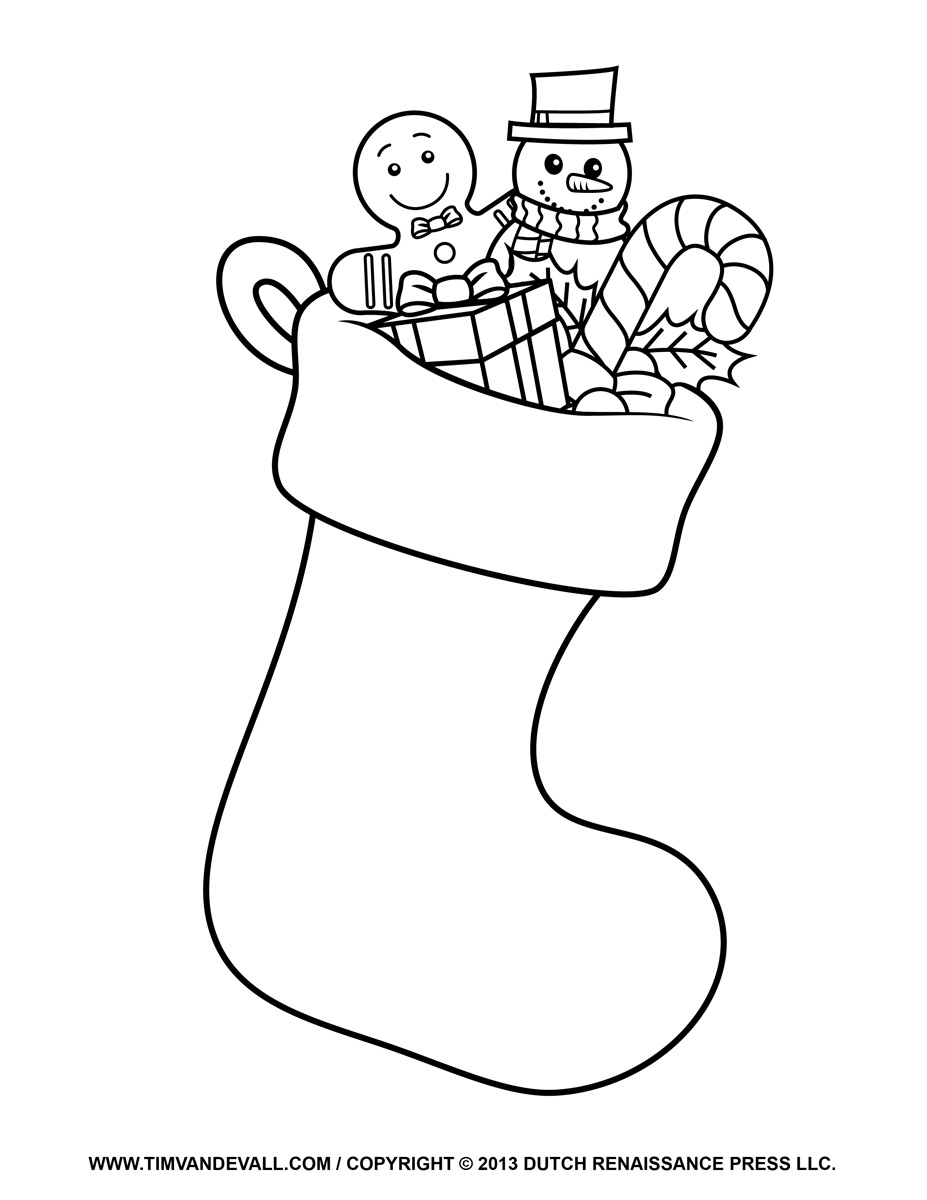 927x1200 Christmas Stockings Coloring Pages Stocking Page Printable