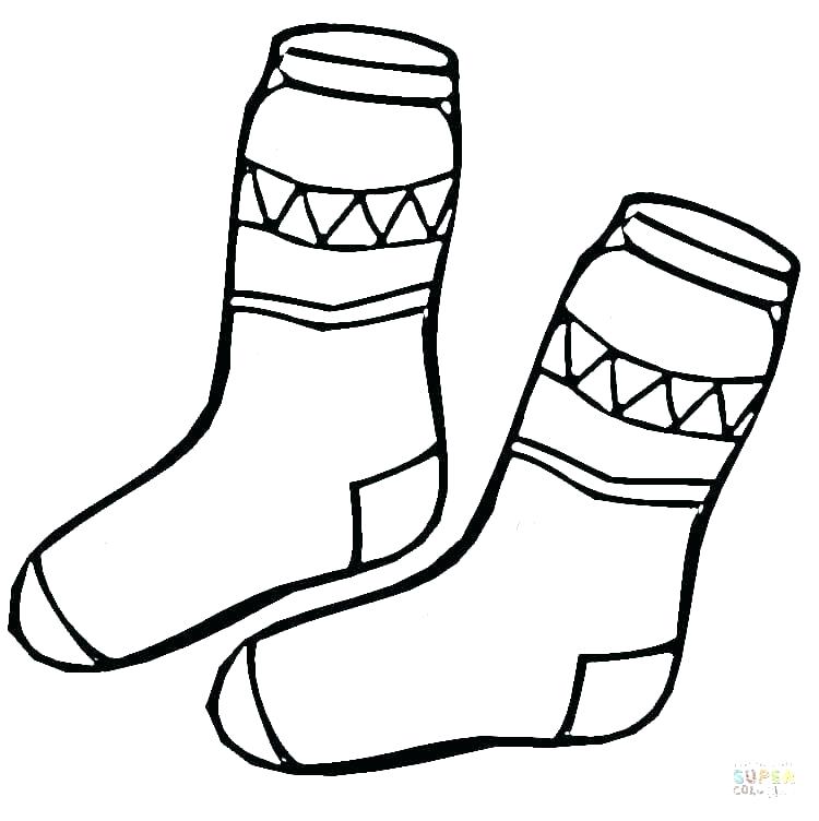 750x752 Christmas Socks Coloring Pages S Christmas Socks Colouring Pages