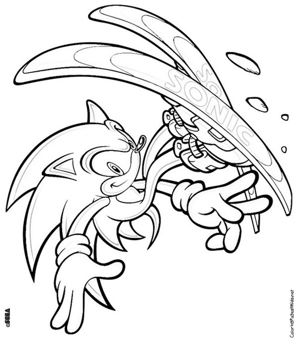 600x682 Sonic Coloring Pages To Print. Sonic Coloring Pages For Kids