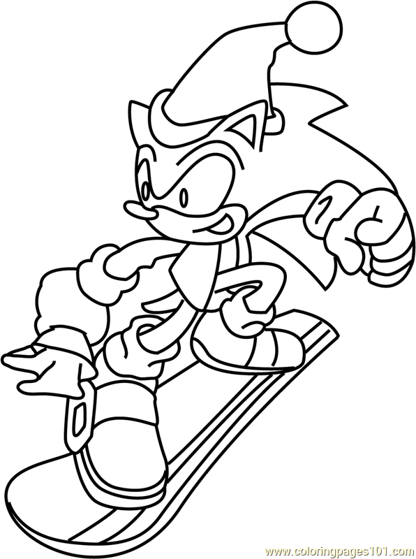 596x800 Sonic Christmas Coloring Pages Sonic The Hedgehog On Christmas