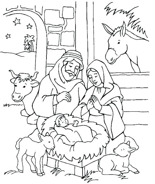 507x600 Coloring Pages Nativity