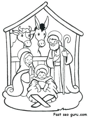 314x413 Manger Coloring Page Manger Coloring Page Nativity Scene Coloring