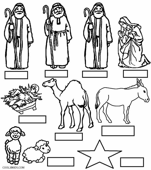630x709 Printable Nativity Scene Coloring Pages For Kids Cool2bkids