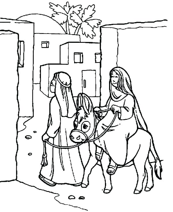 600x738 Stable Coloring Page Printable Nativity Stable Coloring Page