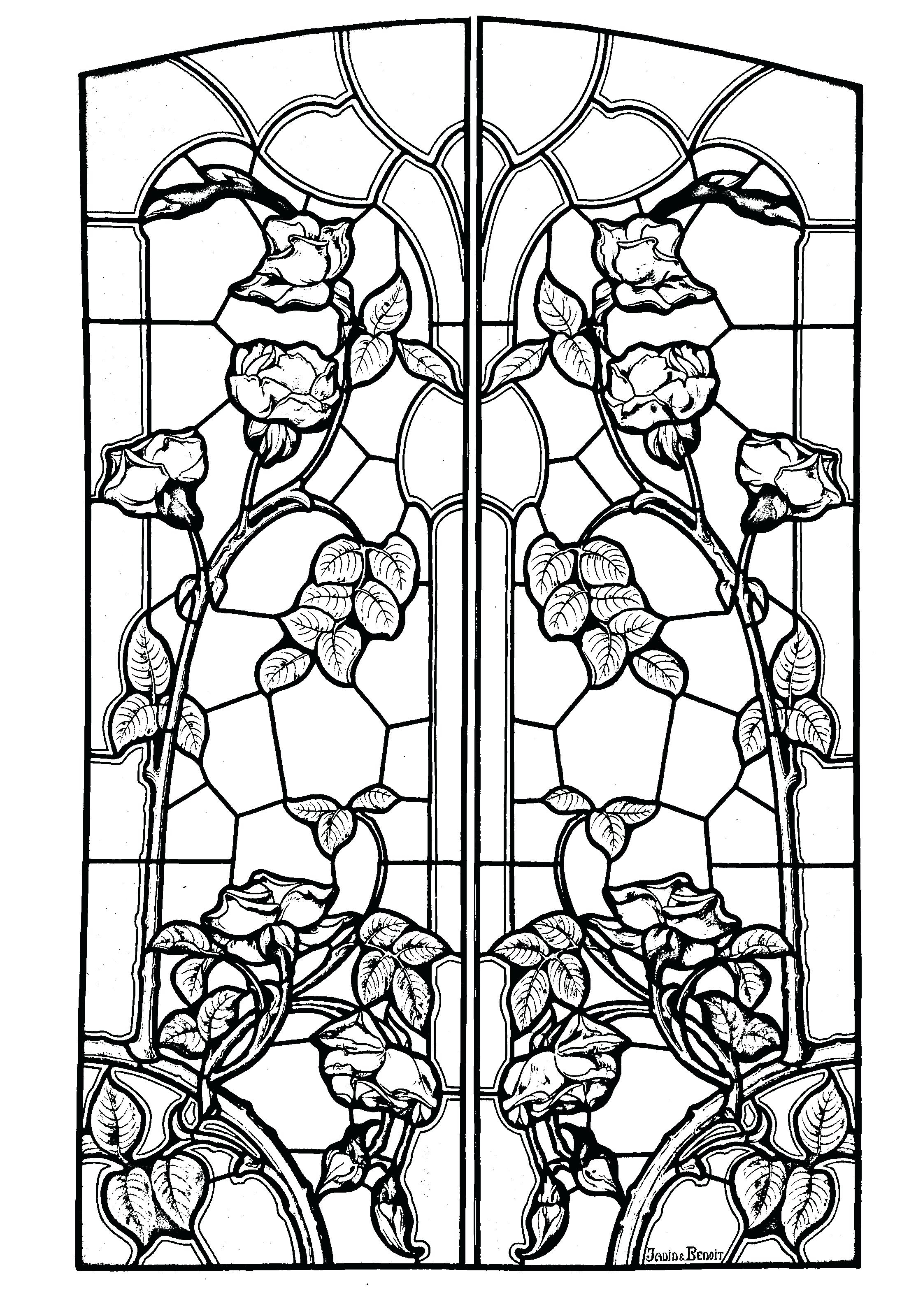 2192x3199 Plush Printable Stained Glass Coloring Pages Christmas Printable