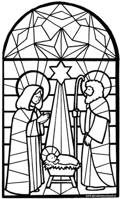 236x388 Arts Amp Craft Nativity Color Your Own Stained Glass