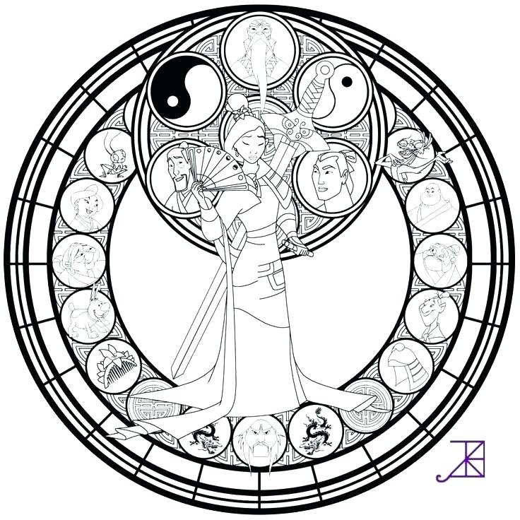 736x736 Stained Glass Coloring Pages Plus Beauty And The Beast Stained