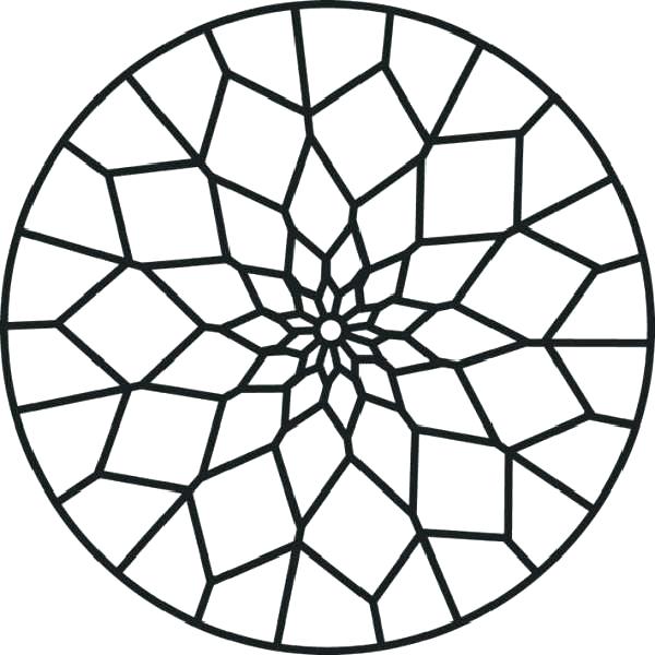 600x600 Stained Glass Coloring Pages Printable