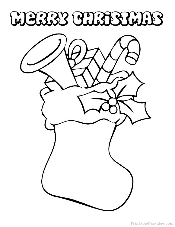 580x751 Stocking Coloring Page Printable Stocking Coloring Page