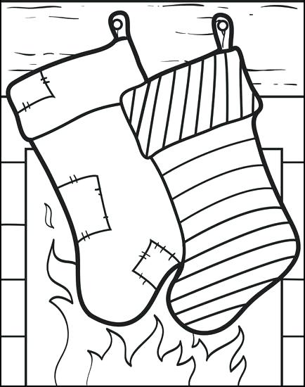 434x550 Christmas Stockings Coloring Pages Stocking Coloring Pages