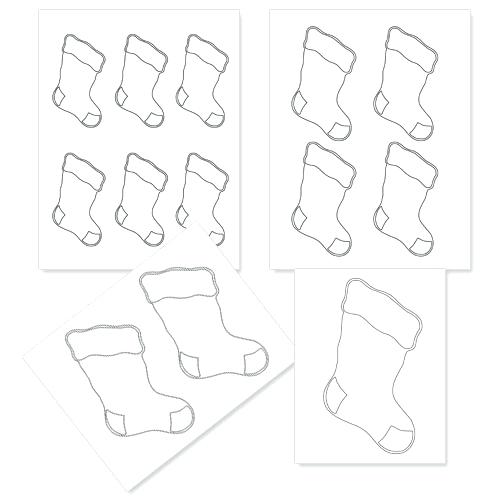 500x500 Printable Stocking Coloring Pages Printable Stocking Coloring