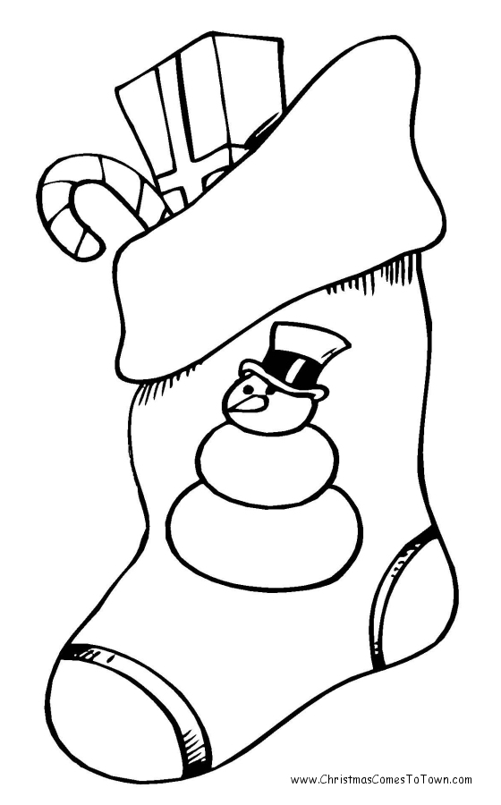 560x900 Christmas Stocking Coloring Page