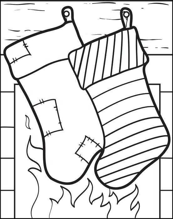553x700 Christmas Stocking Coloring Pages Free Printable Stockings