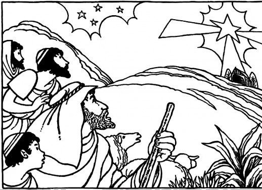 518x376 Bible Christmas Story The Coming Of Savior Coloring Pages