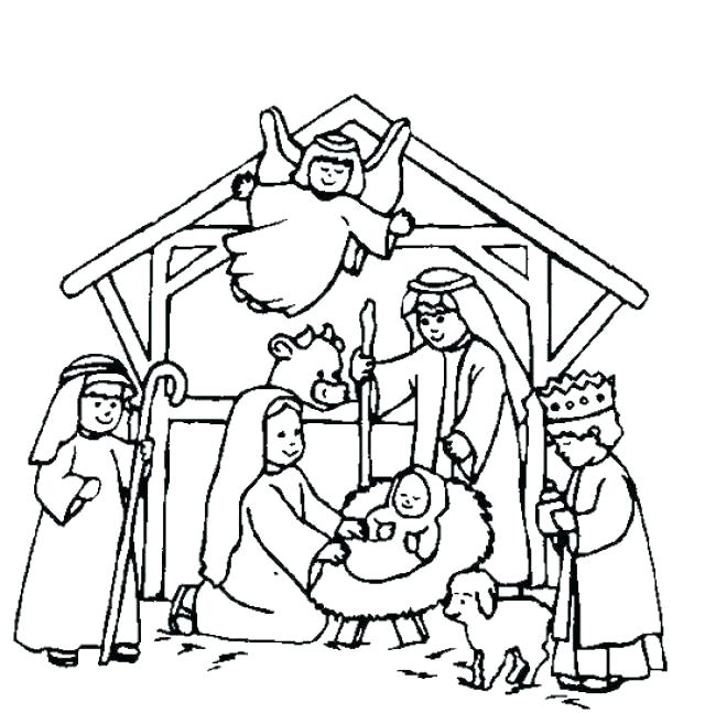 640x647 Christmas Story Coloring Pages Bible Story Coloring Pages