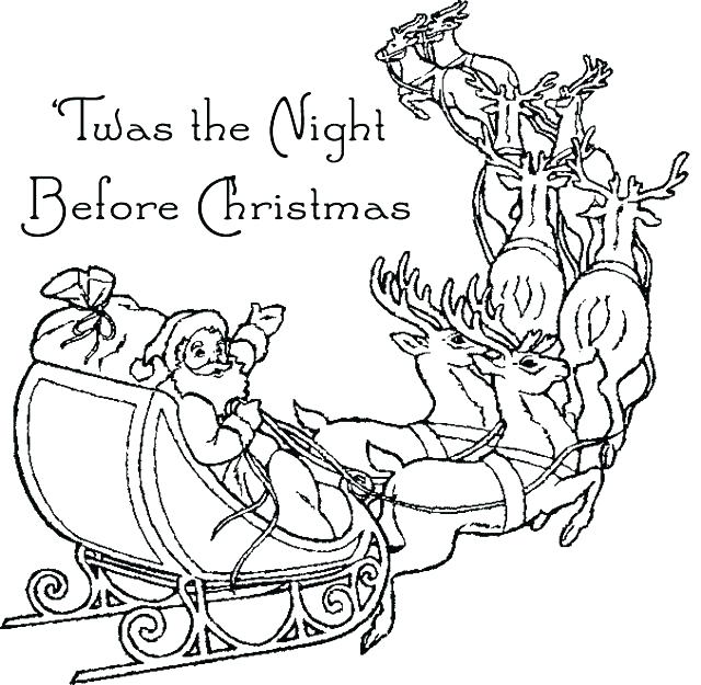 640x625 Night Before Christmas Coloring Pages Story Coloring Pages Bible