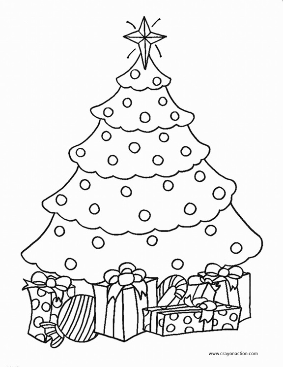 576x745 Christmas Tree Coloring Page