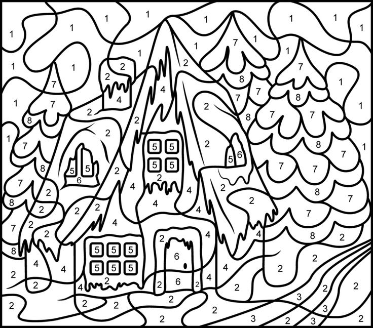 736x648 Christmas Color By Numbers