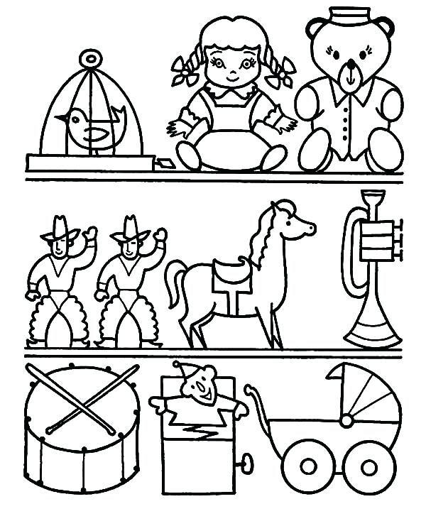600x734 Toys Colouring Sheets Christmas Toys Colouring Pages Kids Coloring