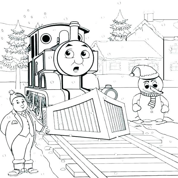 600x600 Christmas Train Coloring Pages Christmas Thomas The Train Coloring